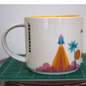 Starbucks Florida You Are Here Collection Coffee Mug 2014 Ceramic 14oz Yellow